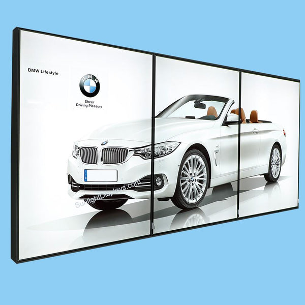 Illuminated Backlit Movie Poster Frame, LED Backlit Box for Showroom Window Shop and Tradeshow Event, 1.57" Thick, Wall Mounting and Hanging, w/ Printed Poster, from 18x24 Inches