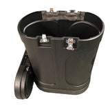 Trade Show Counter Banner Storage Case 38.6" Tall Hard Carrying Case with Locking Protective Top for Lighting and Built-in Wheels and Handle