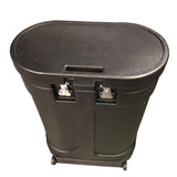 Trade Show Counter Banner Storage Case 38.6" Tall Hard Carrying Case with Locking Protective Top for Lighting and Built-in Wheels and Handle