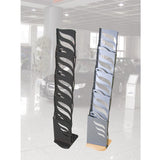 Wave, Stylish Collapsible Literature Rack in Carry Bag, Silver Rack